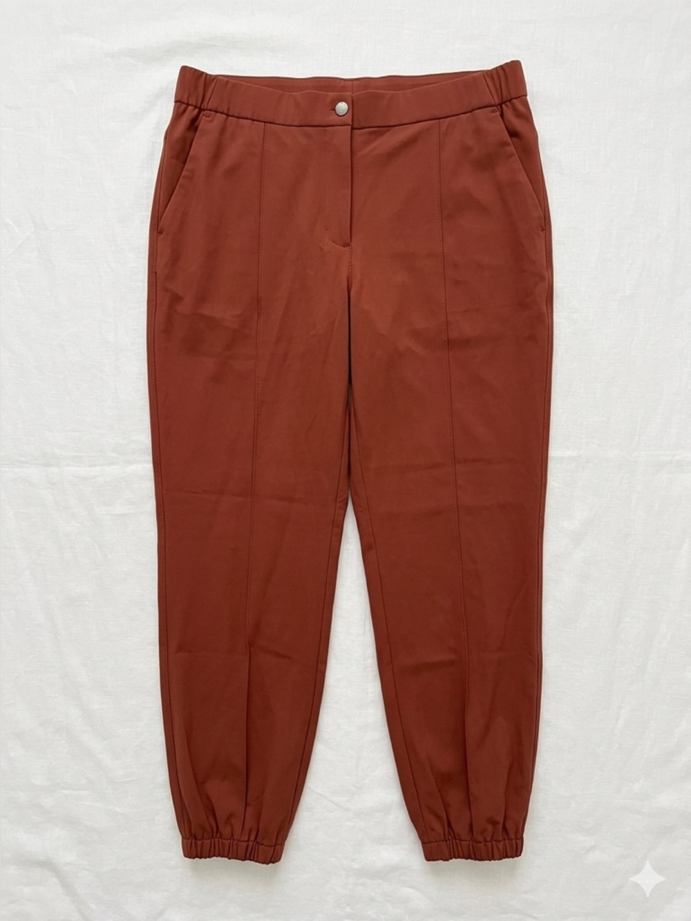 Lululemon Joggers Terracotta Rust Brown Size 33 Elastic Waist